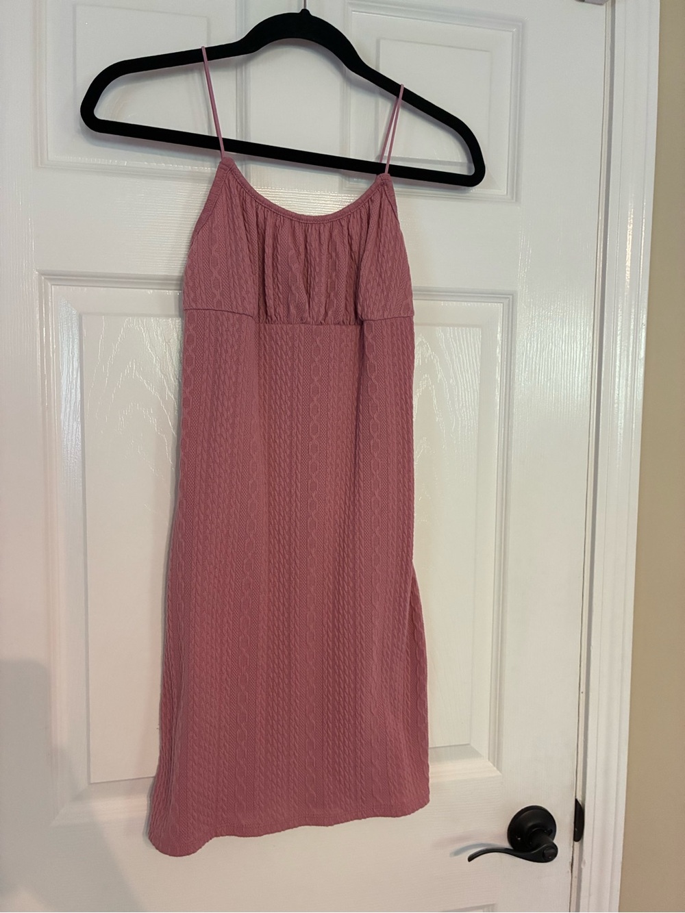 Ultra Flirt Dusty Rose Midi Dress with Spaghetti Straps